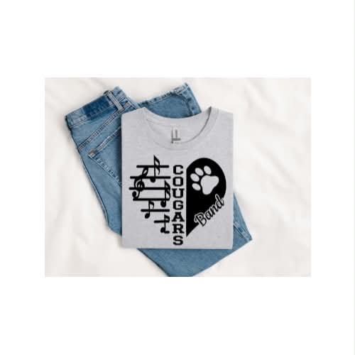 HAHS Marching Band - Heart Band T Shirt