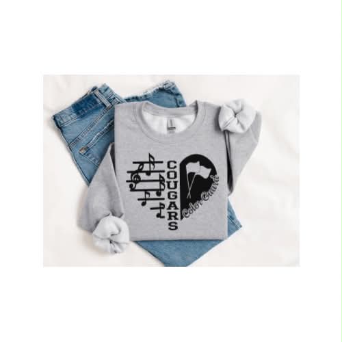 HAHS Marching Band - Heart Color Guard Sweatshirt