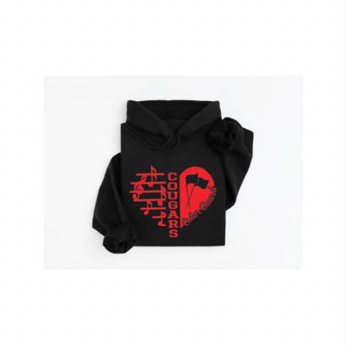HAHS Marching Band - Heart Color Guard Hoodie
