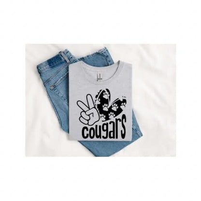 HAHS - Peace Love Cougars T Shirt