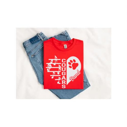 HAHS Marching Band - Heart Band T Shirt