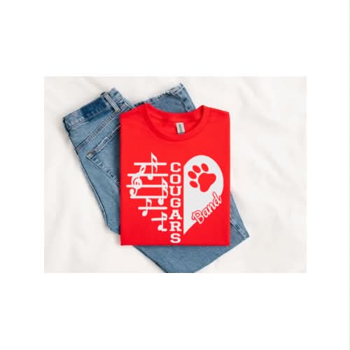 HAHS Marching Band - Heart Band T Shirt