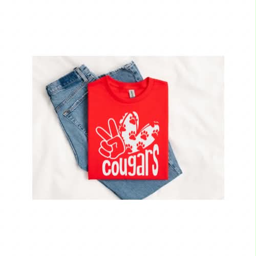 HAHS - Peace Love Cougars T Shirt