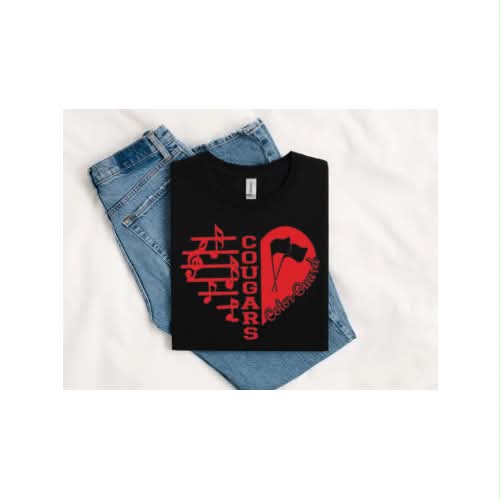 HAHS Marching Band - Heart Color Guard T Shirt