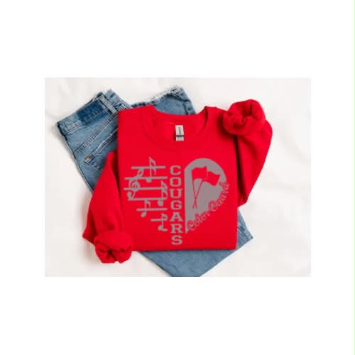 HAHS Marching Band - Heart Color Guard Sweatshirt