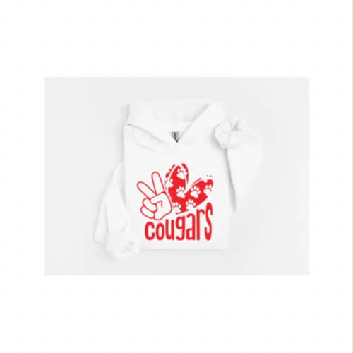 HAHS - Peace Love Cougars Hoodie