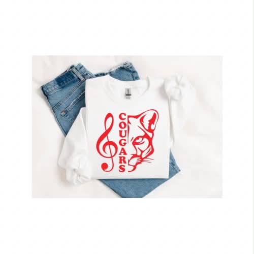 HAHS Marching Band - Cougar Head Sweatshirt