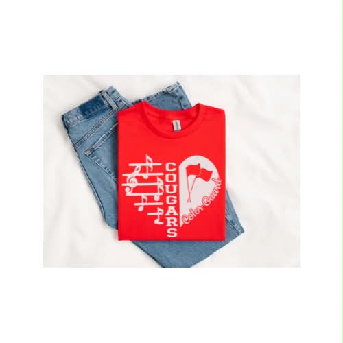 HAHS Marching Band - Heart Color Guard T Shirt