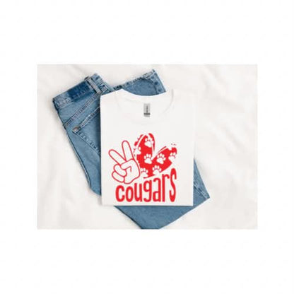HAHS - Peace Love Cougars T Shirt