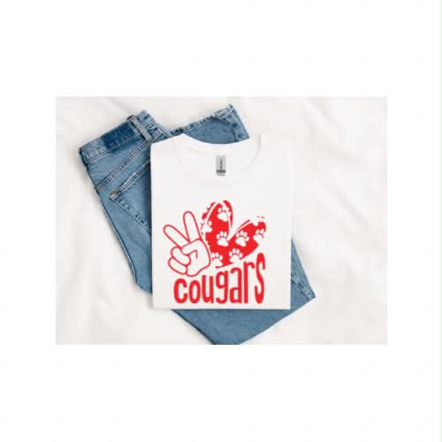 HAHS - Peace Love Cougars T Shirt