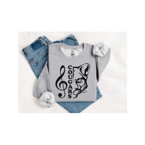 HAHS Marching Band - Cougar Head Sweatshirt
