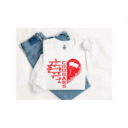 HAHS Marching Band - Heart Color Guard Sweatshirt