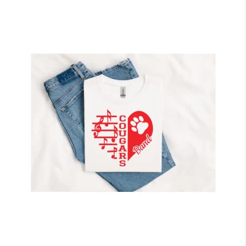 HAHS Marching Band - Heart Band T Shirt